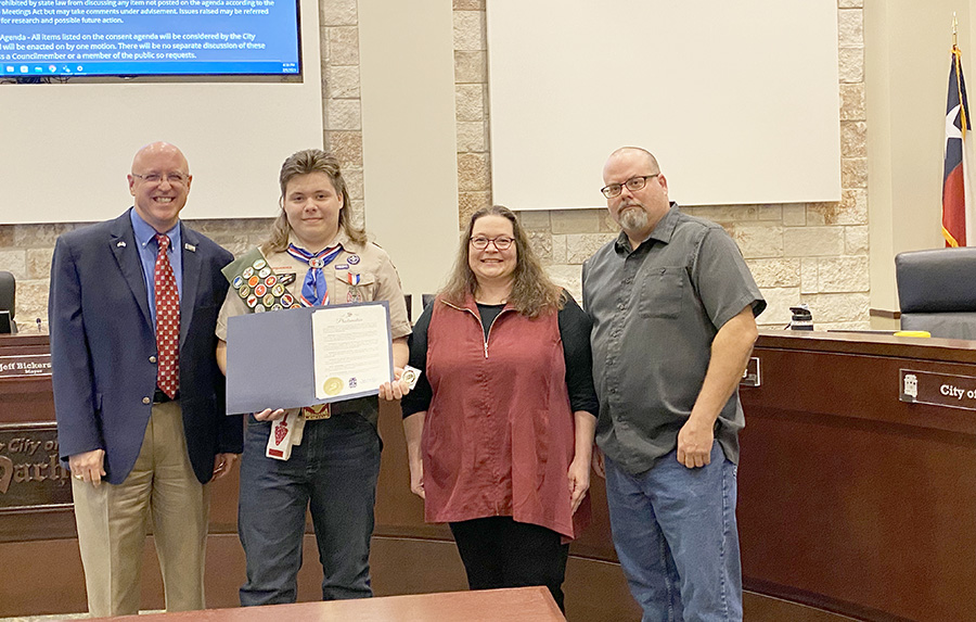 Eagle Scout honored for project
