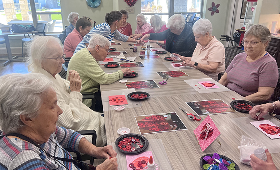 Seniors craft , connect with ‘Art Throbs’ activities